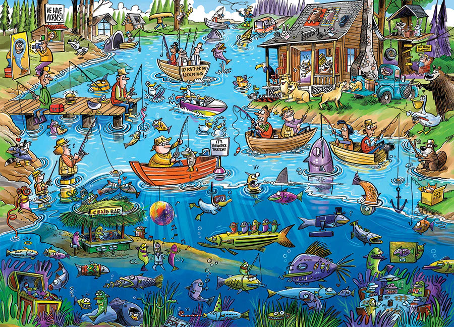 Doodletown: Gone Fishing 1000pc puzzle