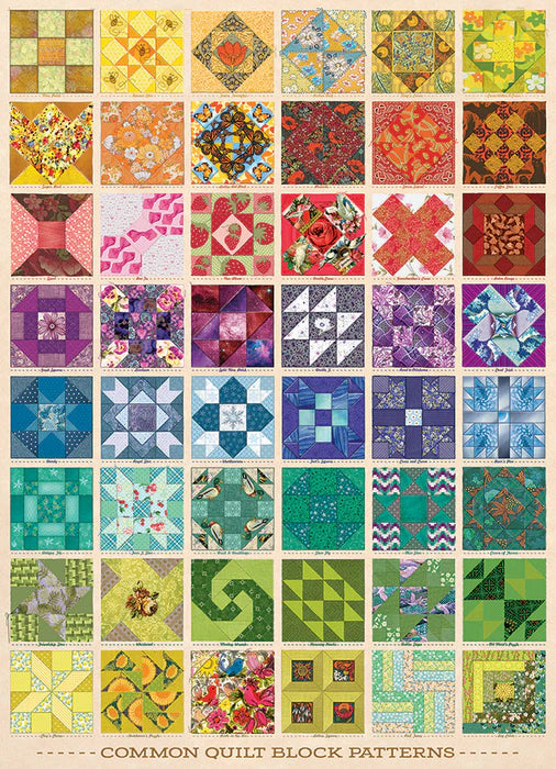 Common Quilt Blocks 1000pc Puzzle