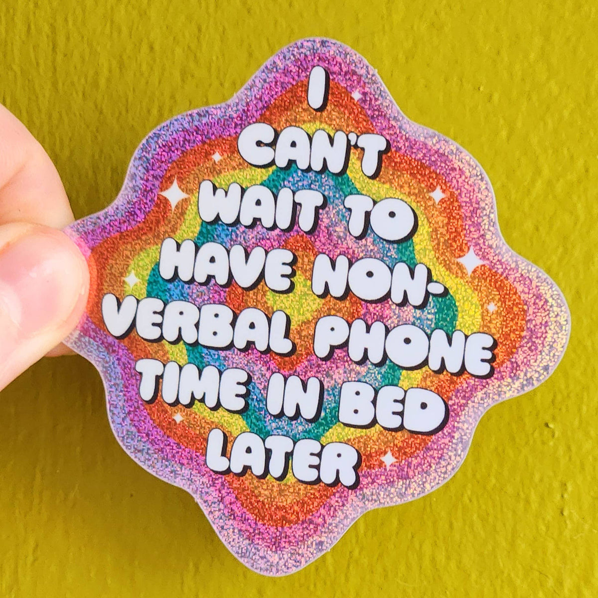 Phone time sticker glitter rainbow hydroflask planner