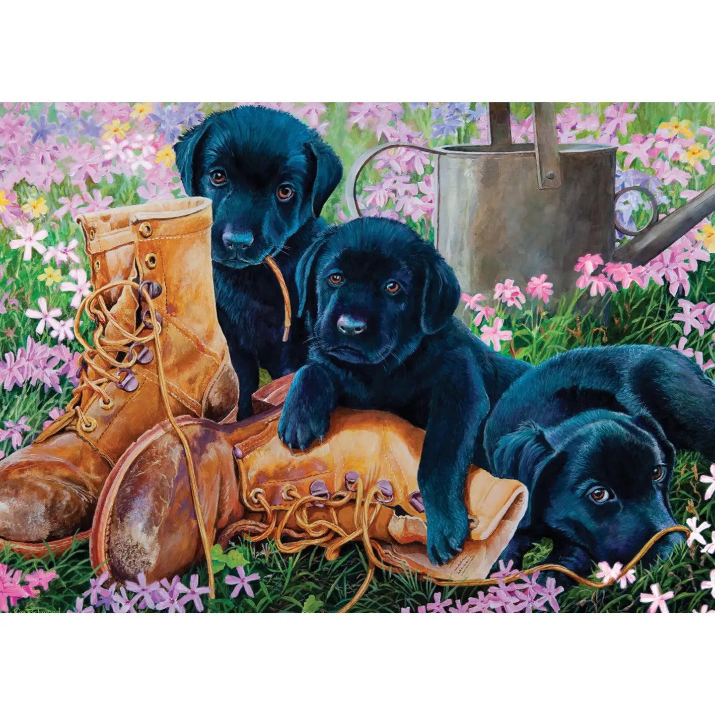 Black Lab Puppies 35pc puzzle tray