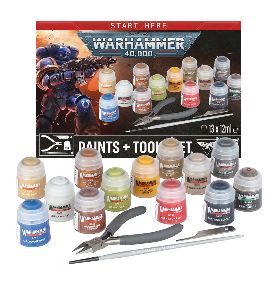Warhammer 40k: Paints and Tools Set