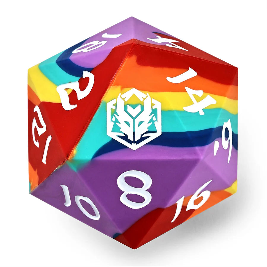 Chonk Rubber Silicone D20: Rainbow Realms