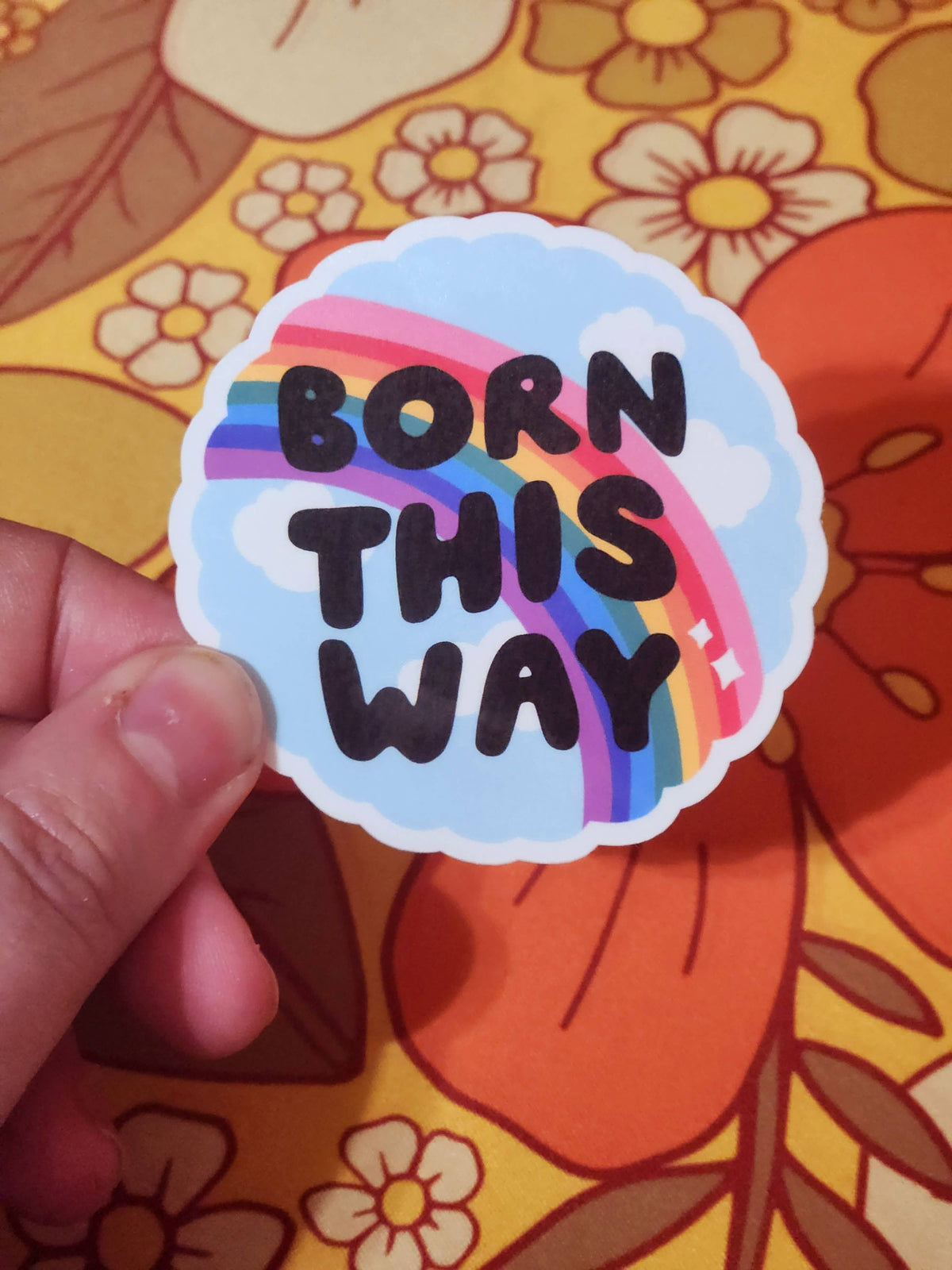 Born this way sticker: Holo dots