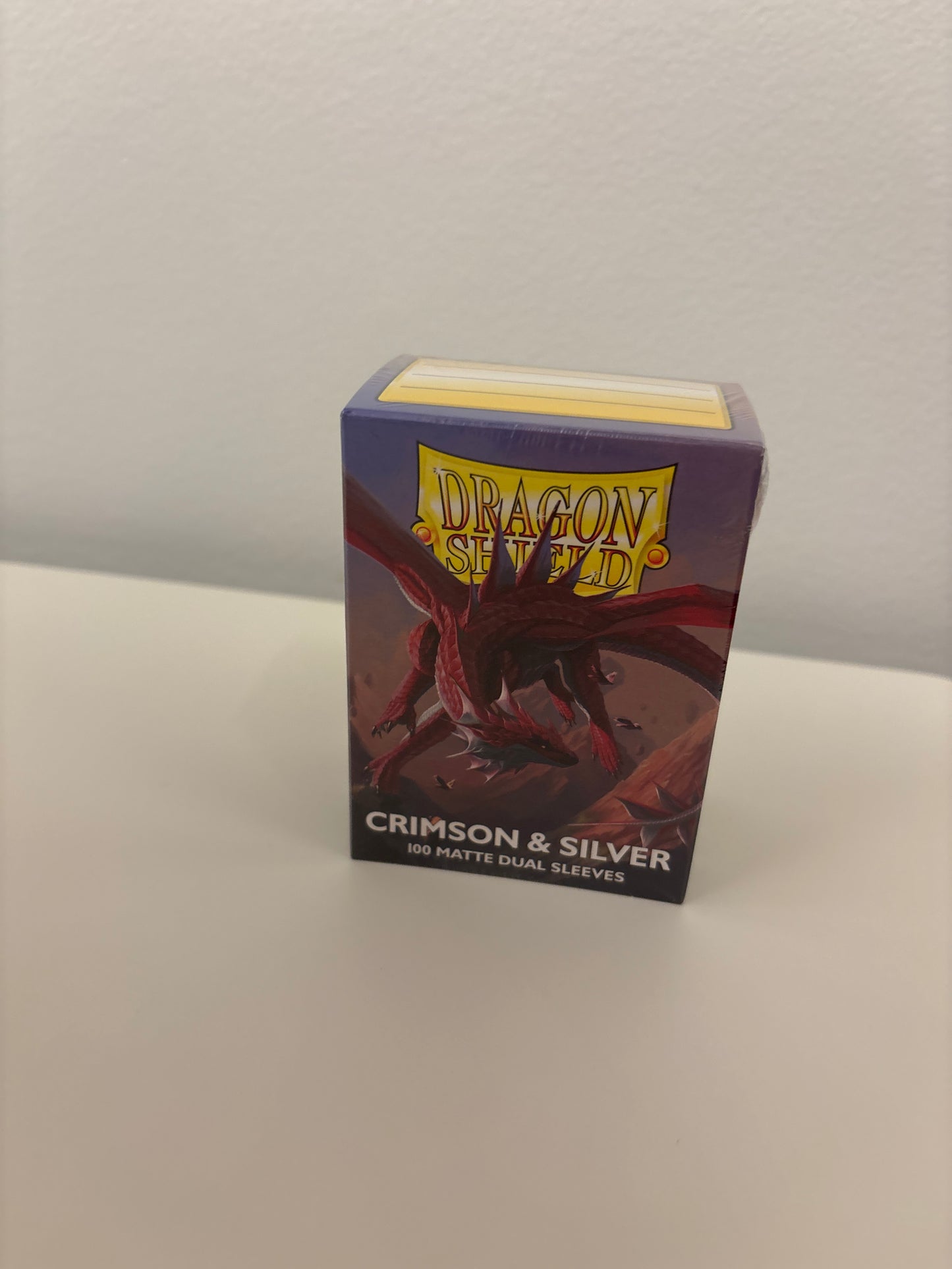 Dragon Shield Card Sleeves 100ct Crimson & Silver Matte