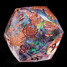 Captured Magic Luster Cut Dice Set - Opal, Hand Sanded Sharp Edged Resin