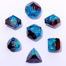 Captured Magic Ice & Fire - Luster Cut Resin Dice Set