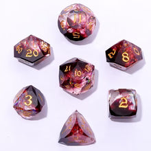 Captured Magic Blood Crystal - Luster Cut Resin Dice Set