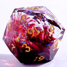 Captured Magic Luster Cut Dice Set- Blood Crystal, Hand Sanded Sharp Edged Resin