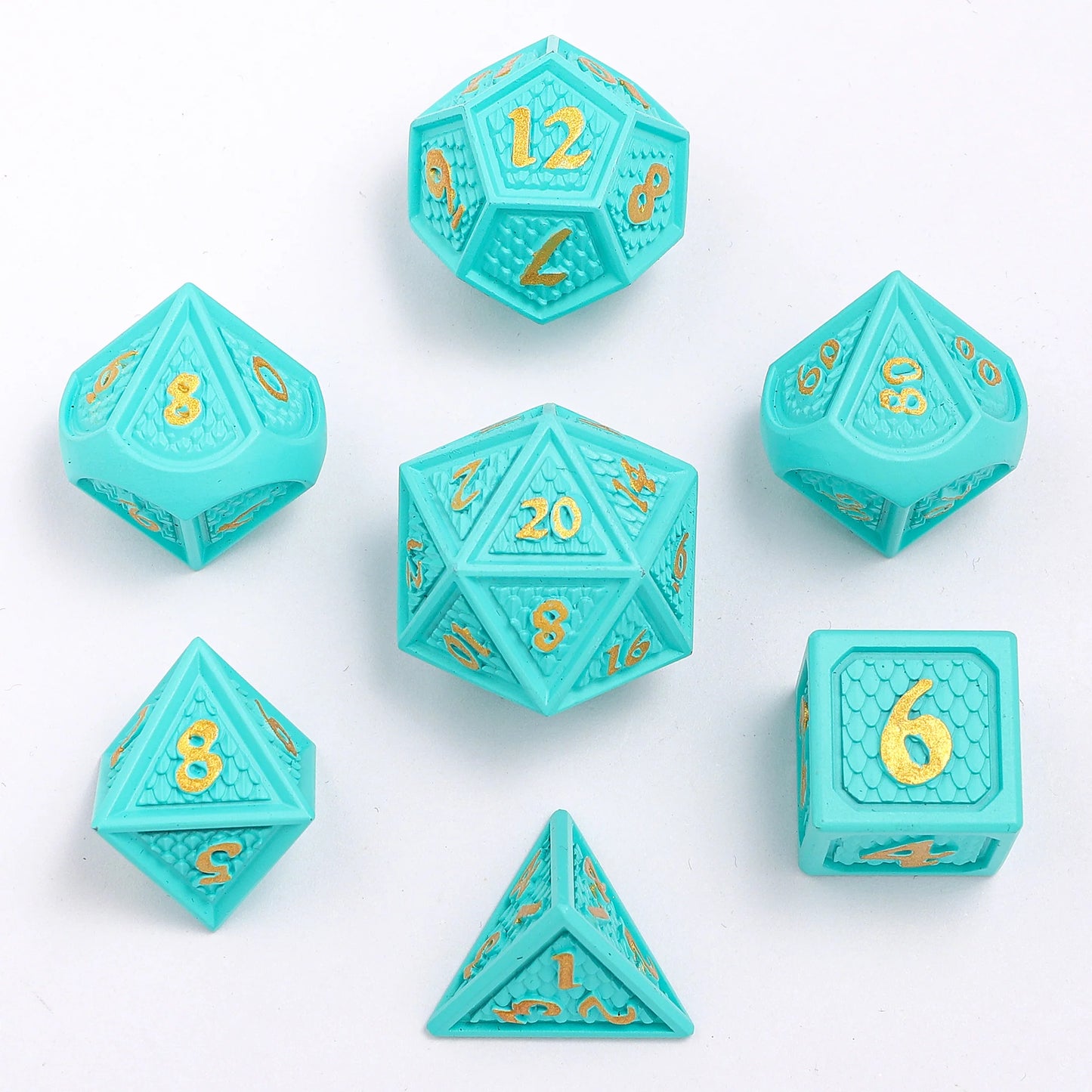 Behemoth Dice Set - Athenian Gold, Solid Metal