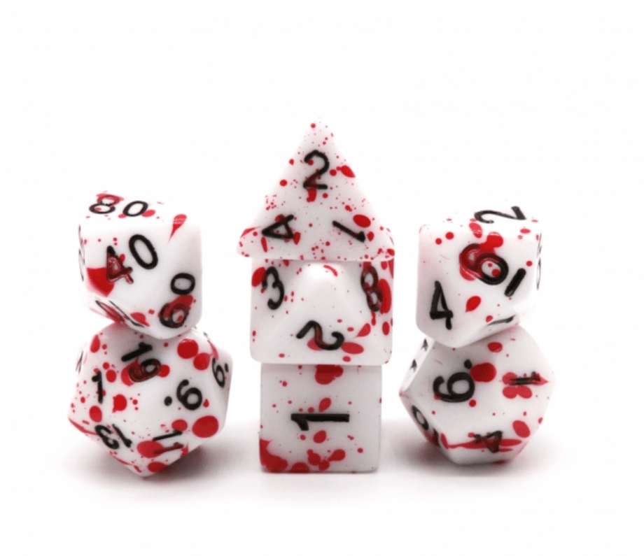 Blood Splatter Dice Set - Resin