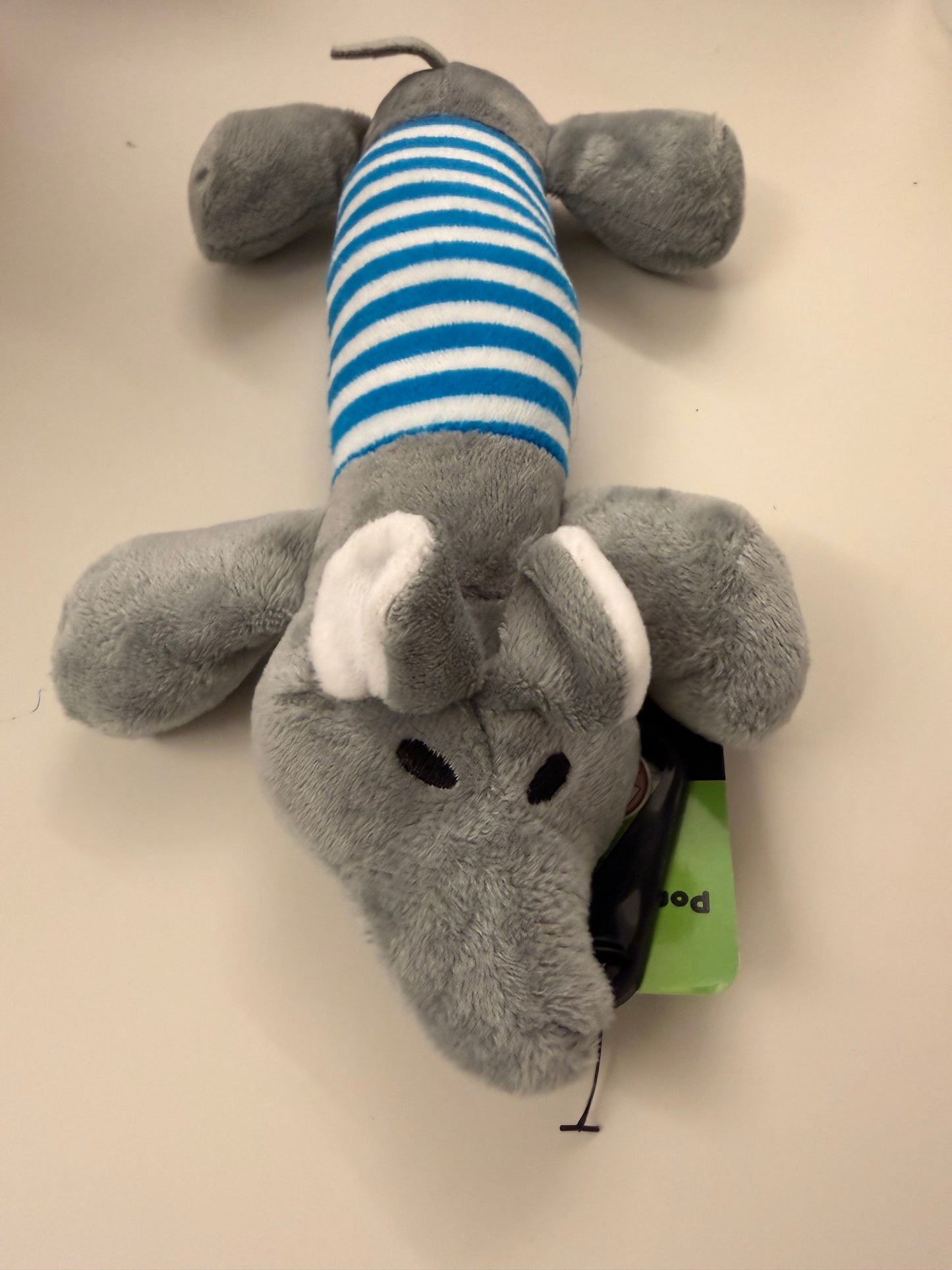 Dog Squeaky Cute Plush Toy - Blue Elephant