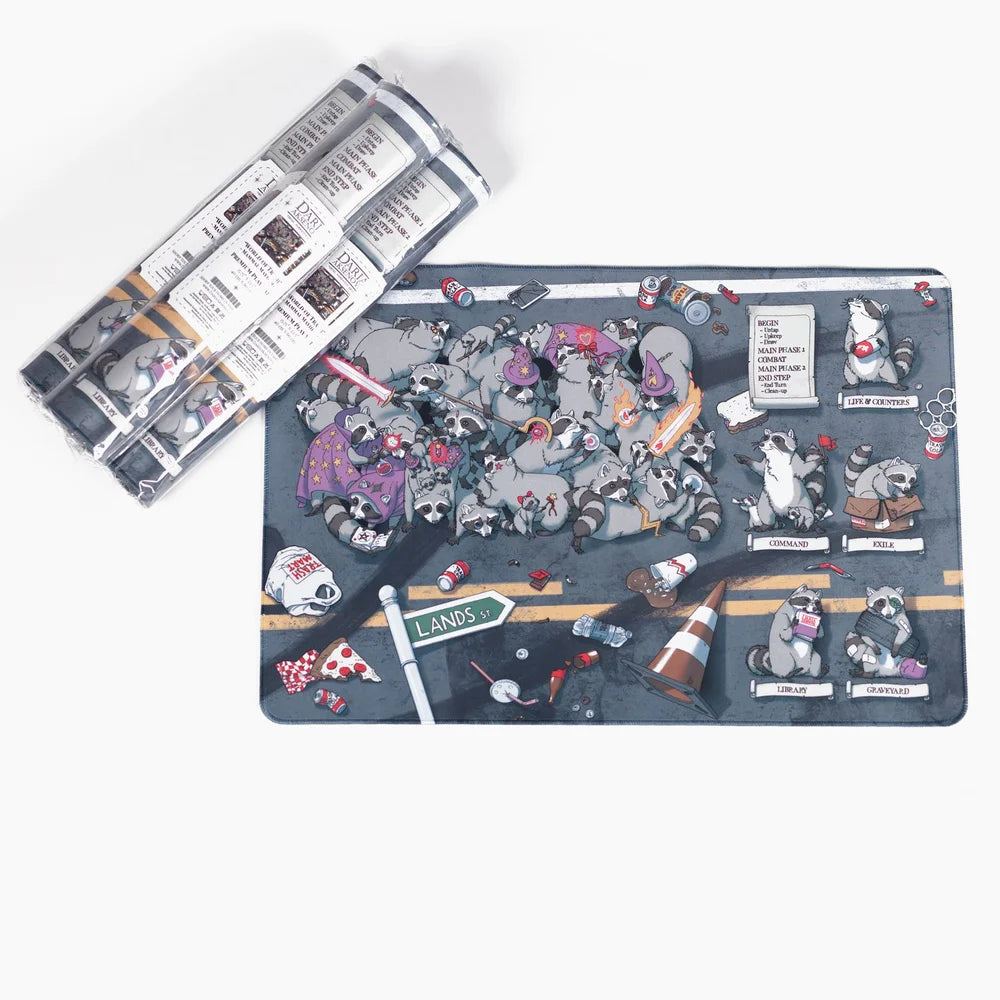 World of Trash - Raccoons - Mammal Mayhem Playmats