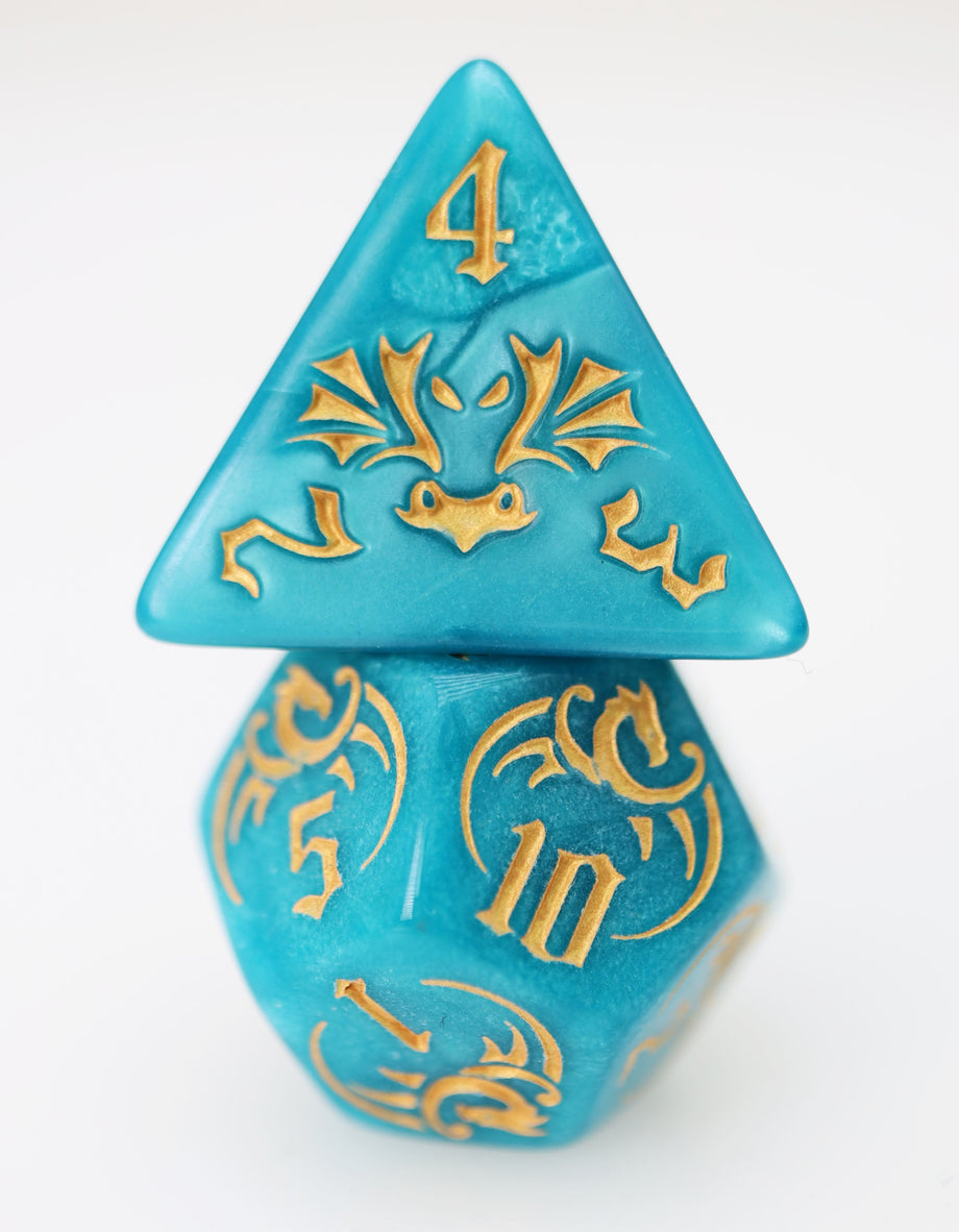 Drake's Flight RPG Dice Set - Cobalt, Resin