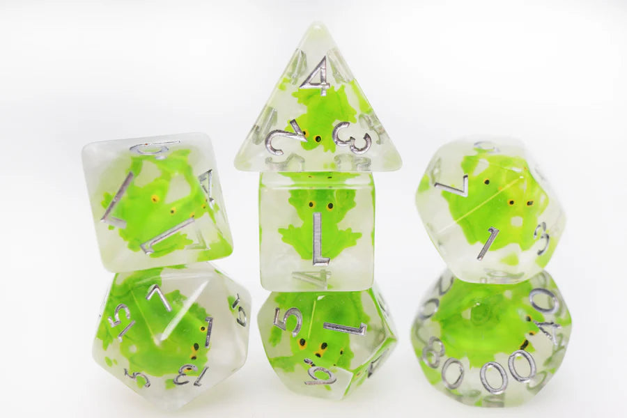 Frozen Frog Dice Set - Resin Inclusion
