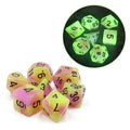 Tulip Dice Set - Glow in the Dark Resin