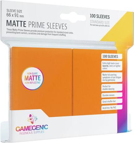 Gamegenic Prime Sleeves Matte: Orange 100 Count