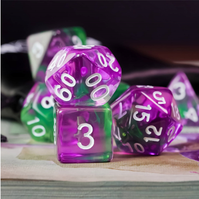 Grapes on a Vine Dice Set - Resin