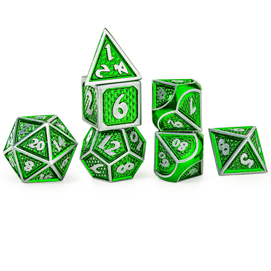 Behemoth Dice Set - Green, Solid Metal