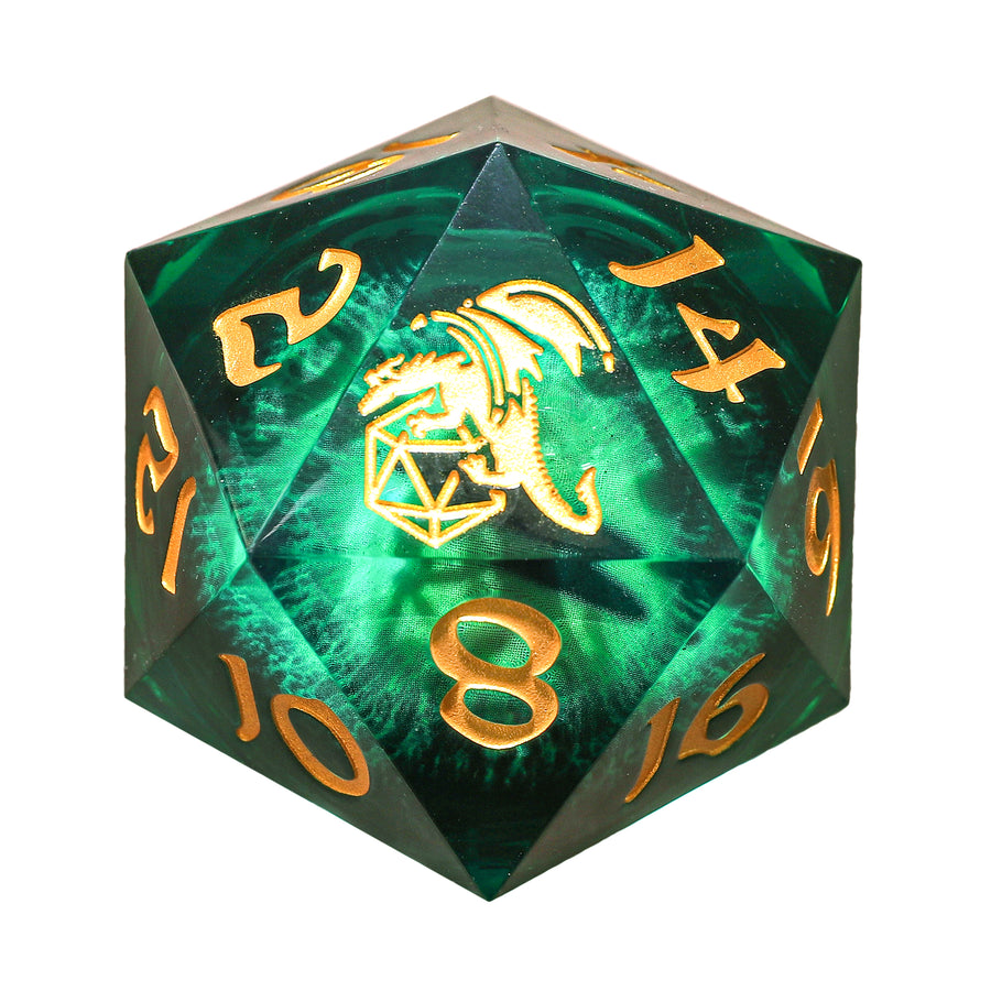 55mm Beholder's Gaze LED D20- Liquid Core Sharp Edge Resin