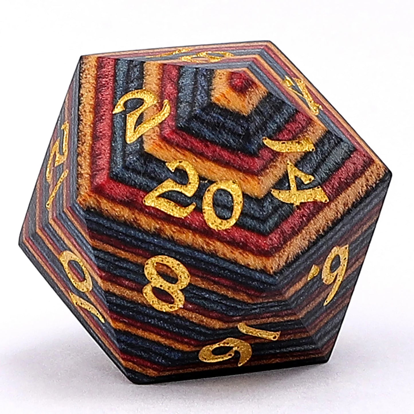 Dragon's Hoard Wooden Dice Set - Rainbow Wood