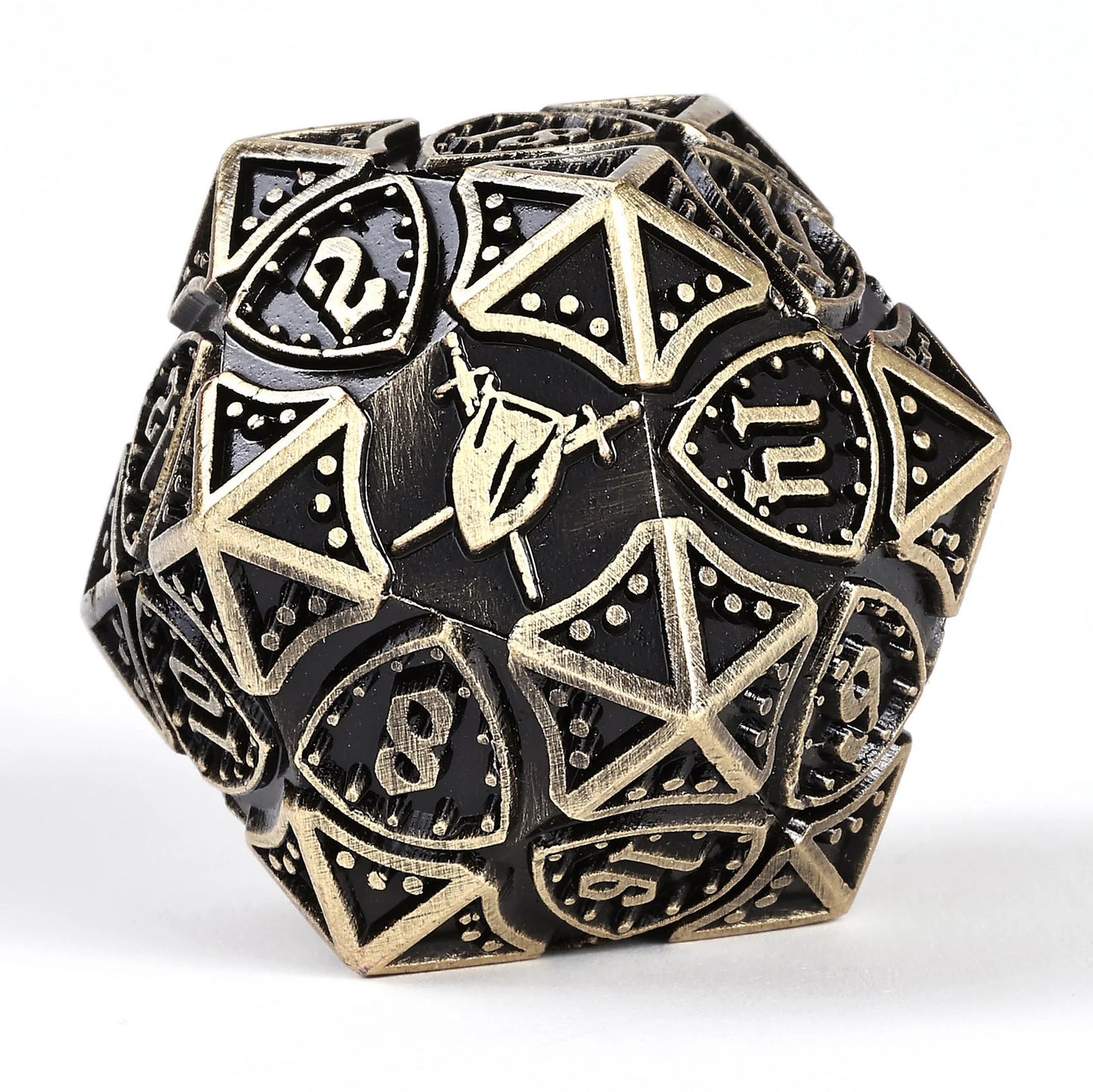 Solid Metal Fighter RPG Dice Set: Ancient Bronze