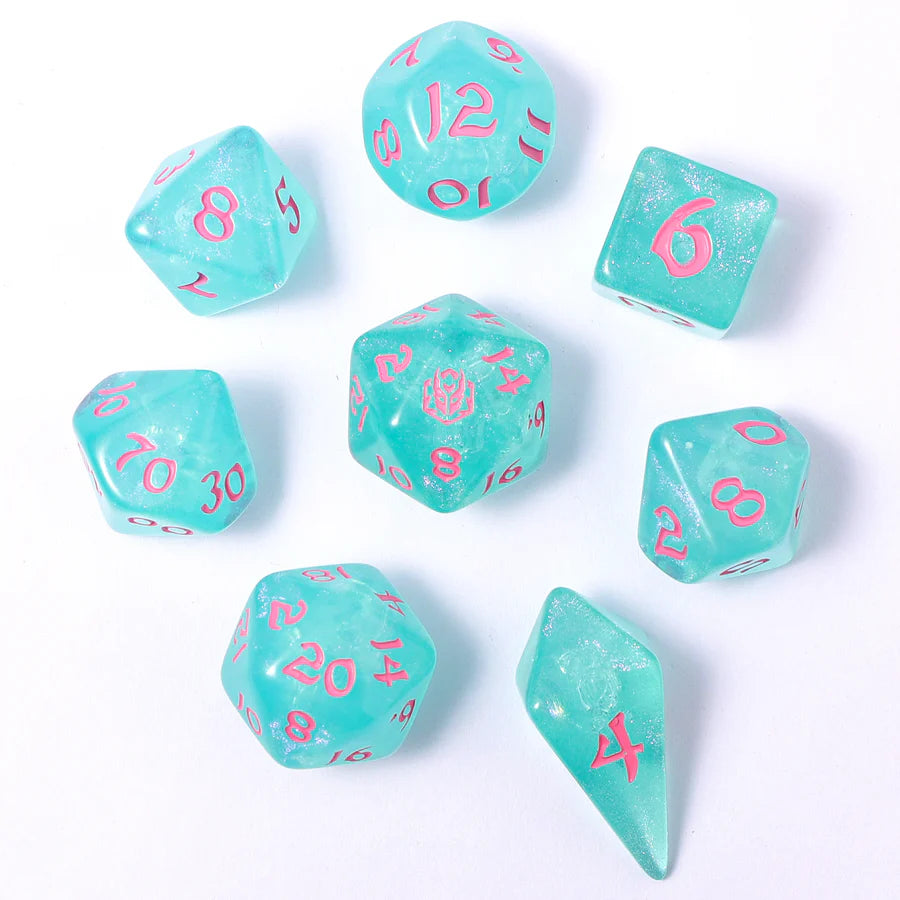 Love Potion - Wyrmforged Rollers Rounded Edge 8 Piece Dice Set