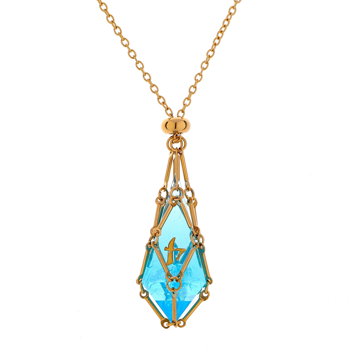 Mysticage Teardrop D4 Necklace - Gold Chain
