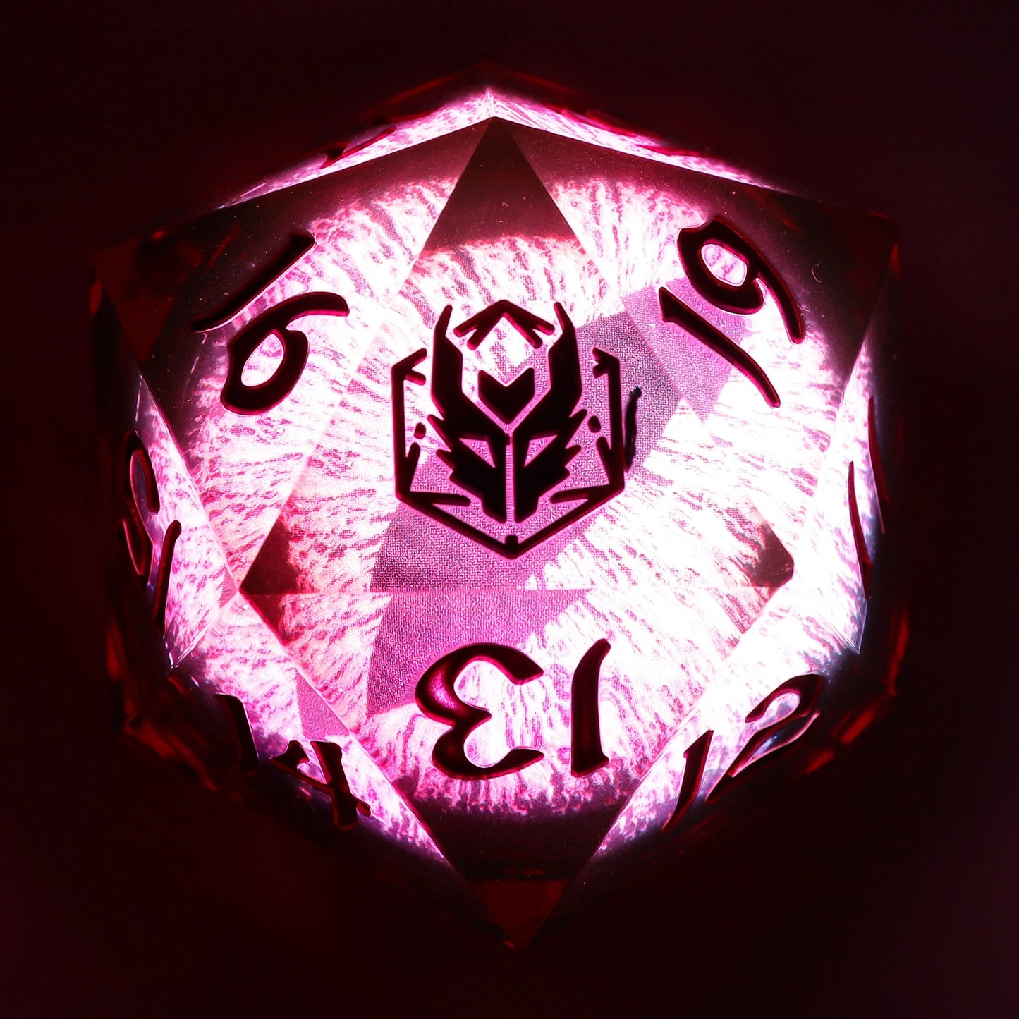 55mm Blood Eye Spindown LED D20- Liquid Core Sharp Edge Resin