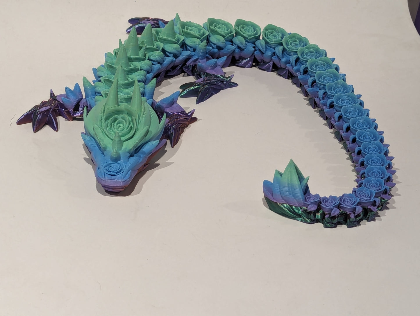 Large 3D Printed Dragon - Rose