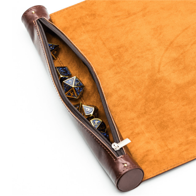 Roll Up Leatherette Dice Matt - Red