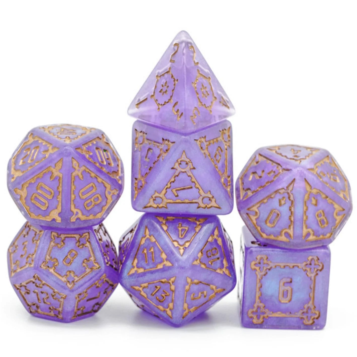 Huge Purple Castle Dice Set - 25 mm