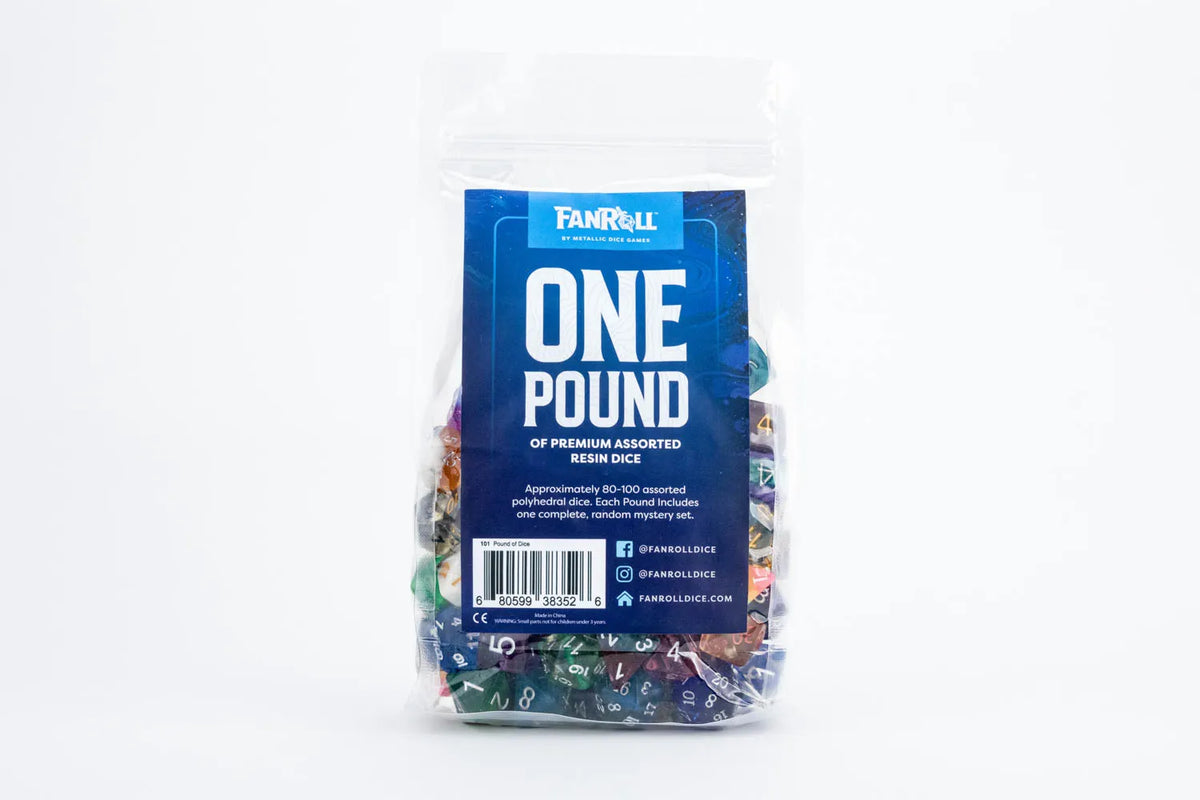 Pound of Premium Assorted Resin Dice + 1 Mystery Dice Set