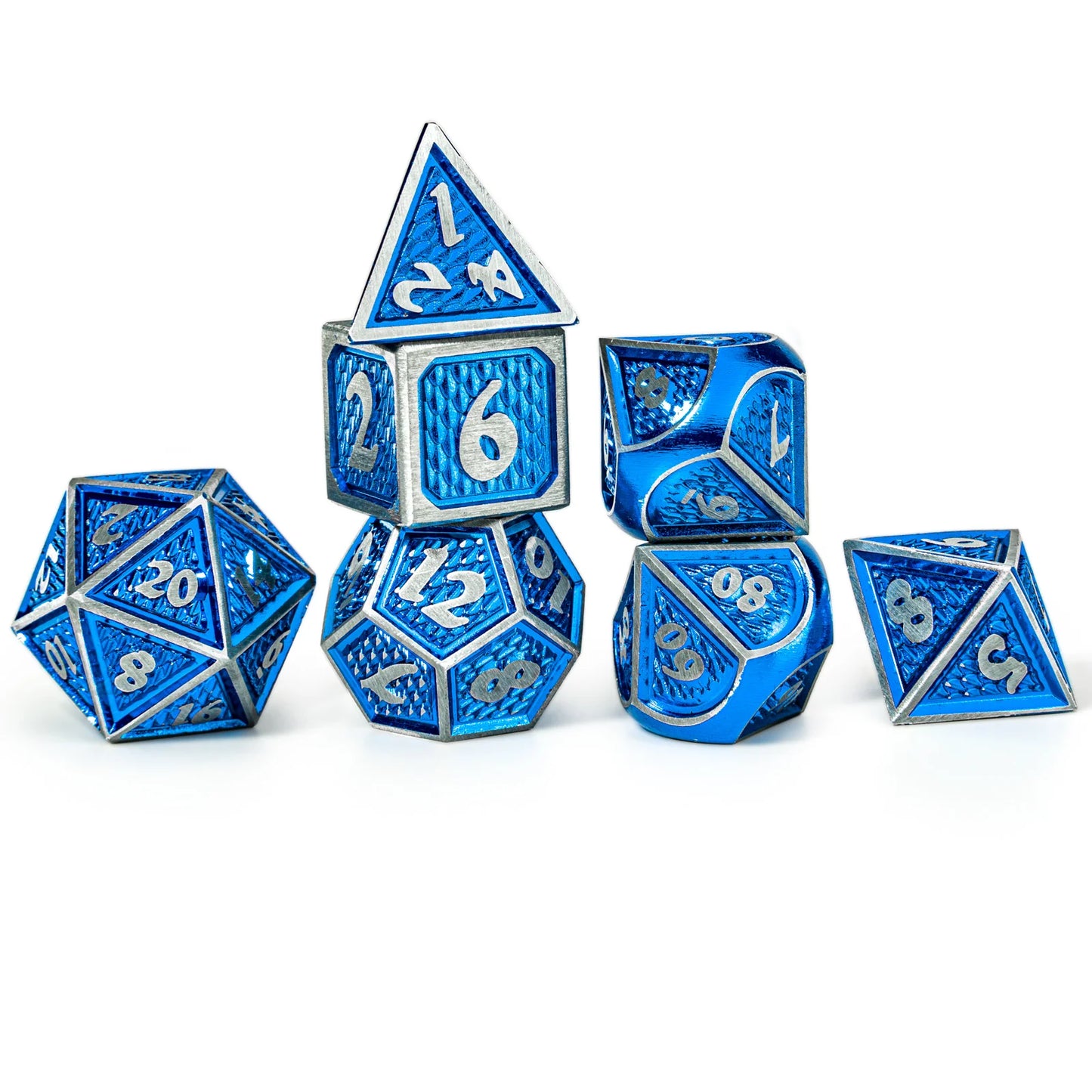 Behemoth Dice Set - Blue, Solid Metal