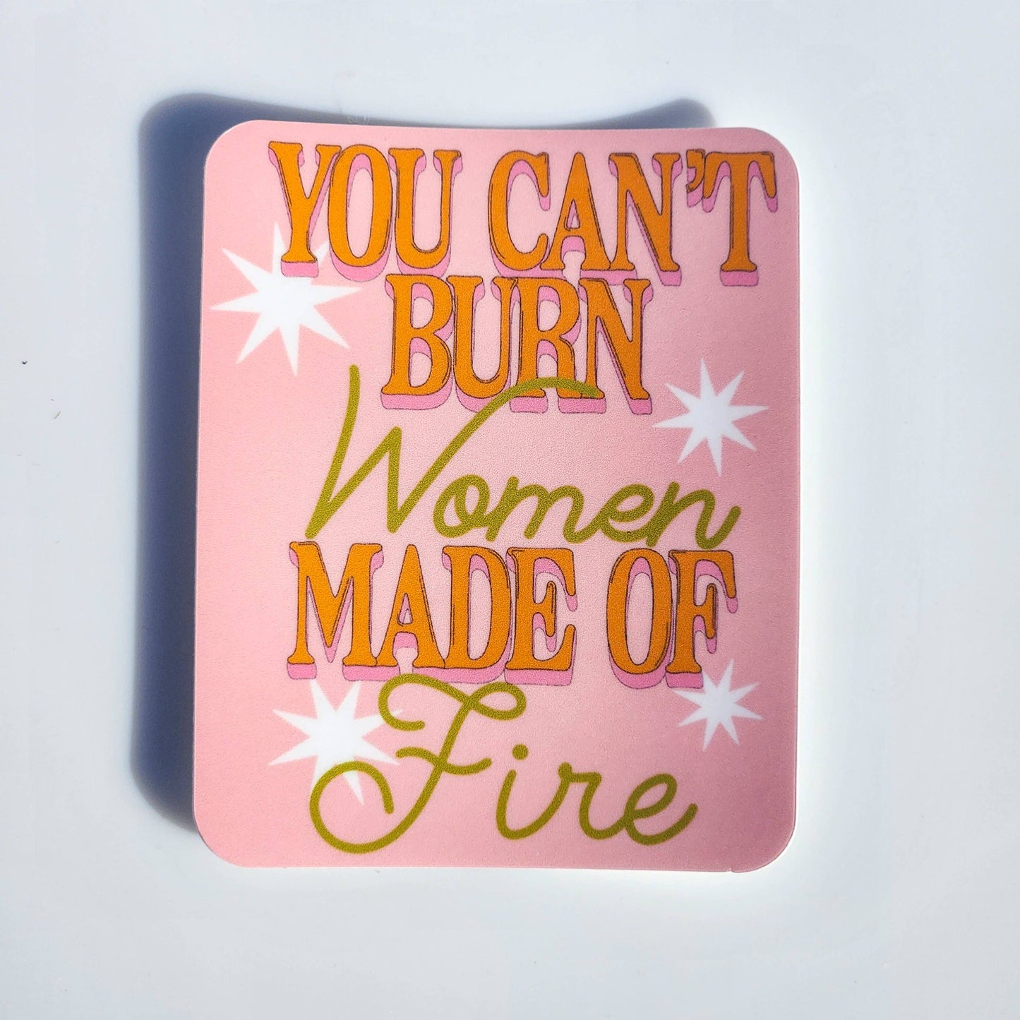 Women on fire sticker hydroflask planner