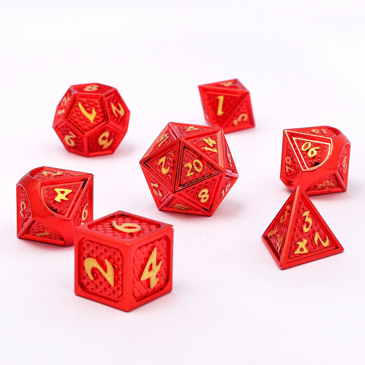 Behemoth Dice Set - Ruby Hoard, Solid Metal