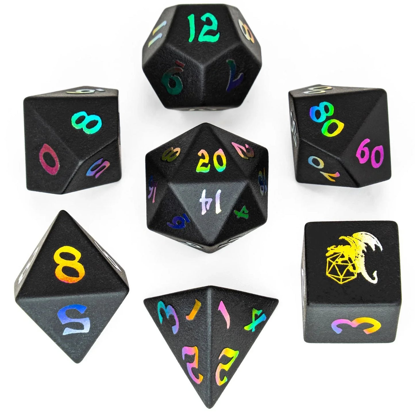 Black Magic Glass Dragon's Hoard Dice Set