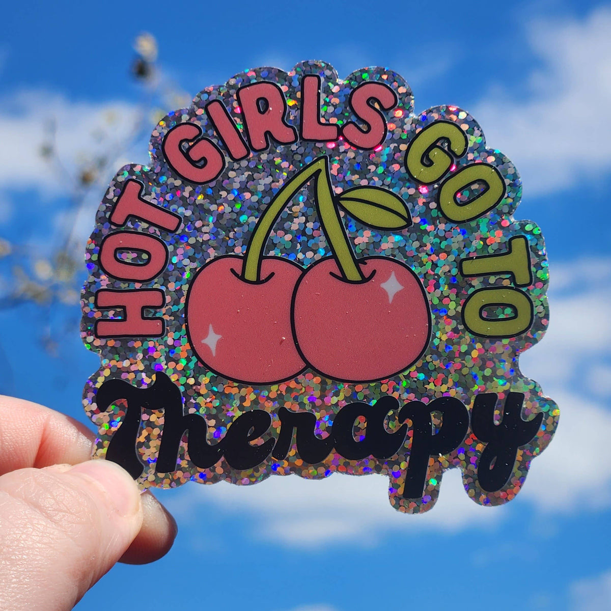 Hot girls go to therapy sticker