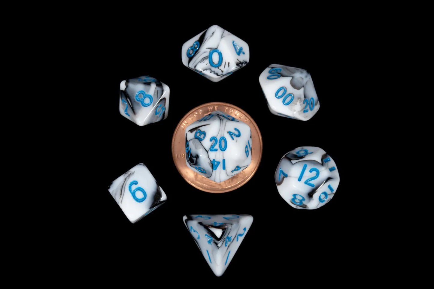 Mini 10mm die set - Marbled w/Blue