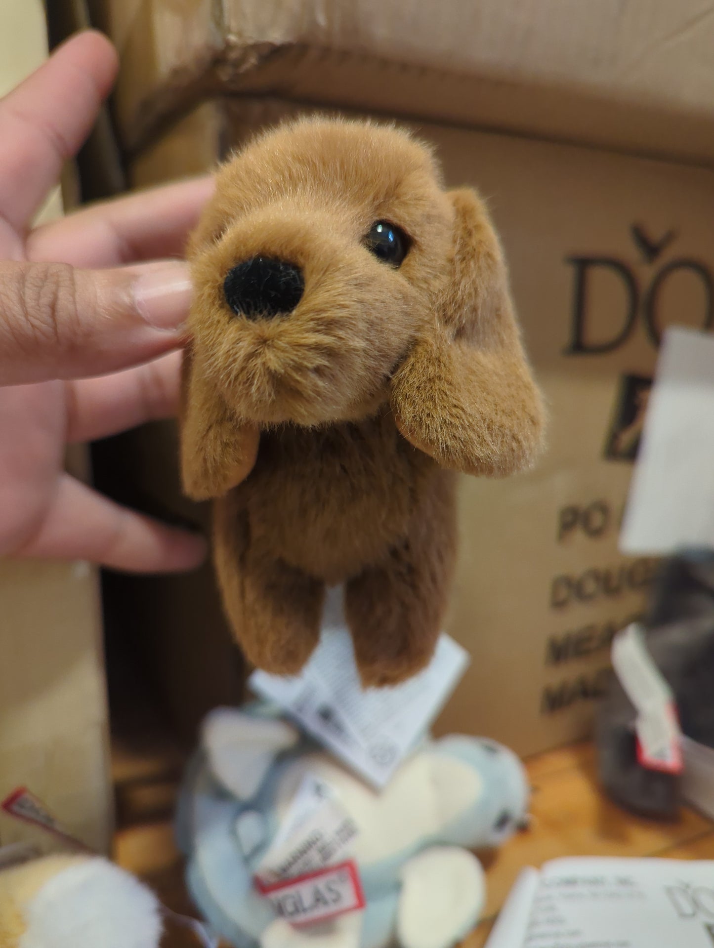 Dachshund dog plush toy bag charm