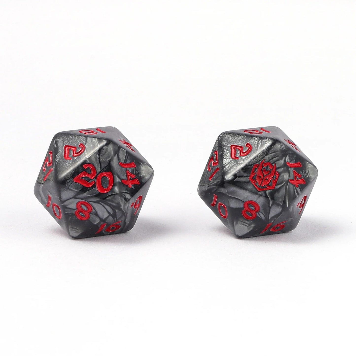 Wyrmforged Rollers 8 Piece Dice Set - Iron Golem, Rounded Resin