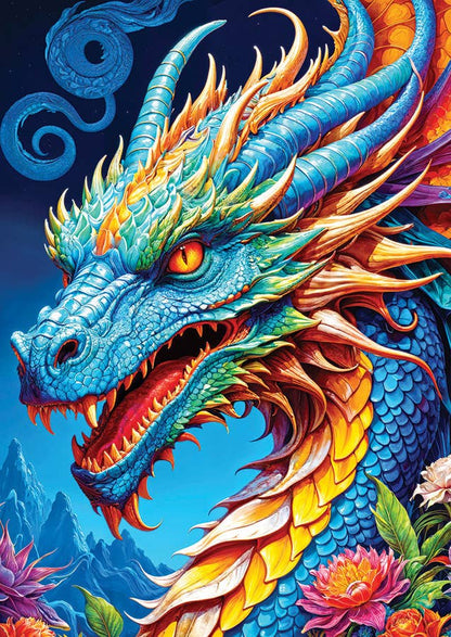 Blue Dragon House 1000pc Enjoy Puzzle