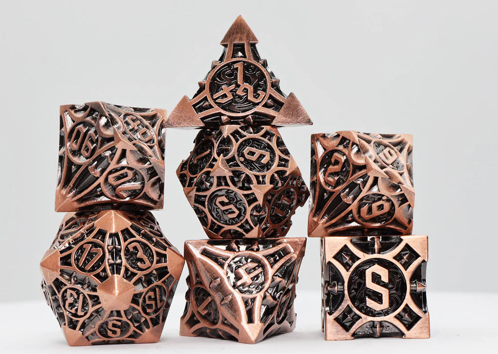 Quiver of Arrows Dice Set - Copper Arrow - Metal RPG Dice Set