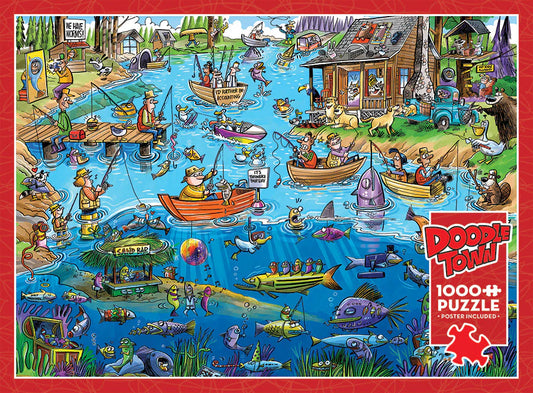 Doodletown: Gone Fishing 1000pc puzzle