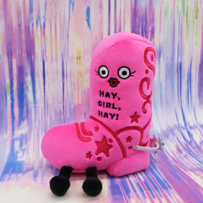 Punchkins - "Hay Girl Hay" Pink Cowboy Boot Plushie