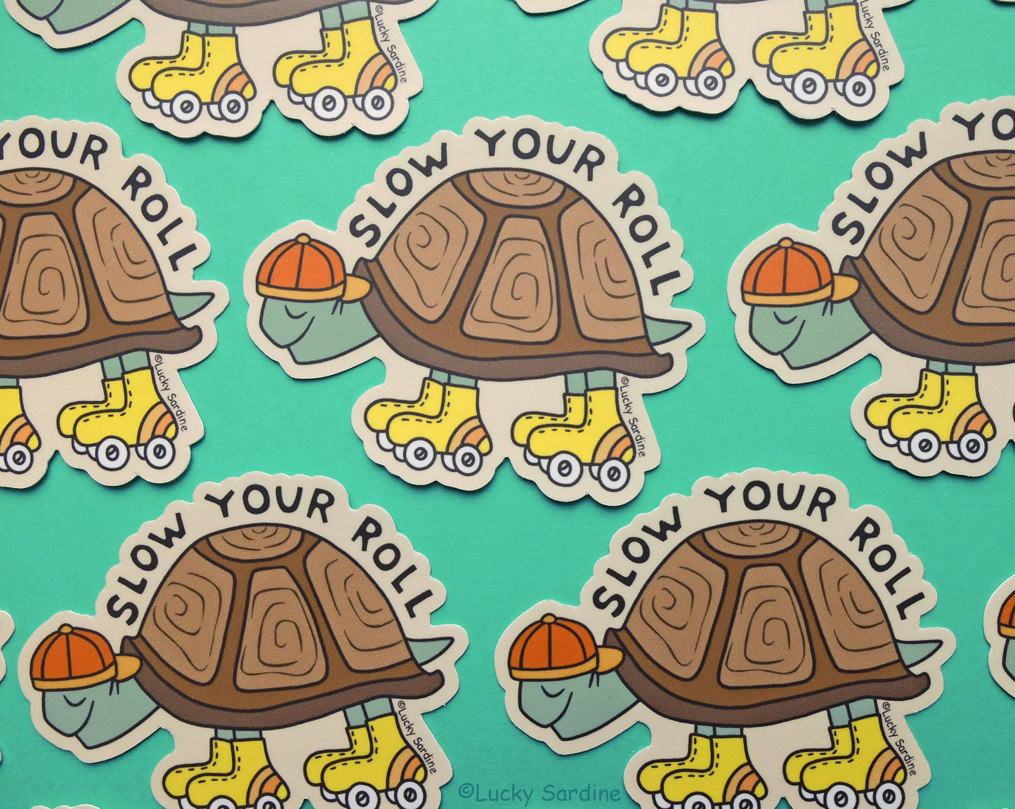 Turtle, Tortoise Slow Your Roll, Skate Vinyl Sticker