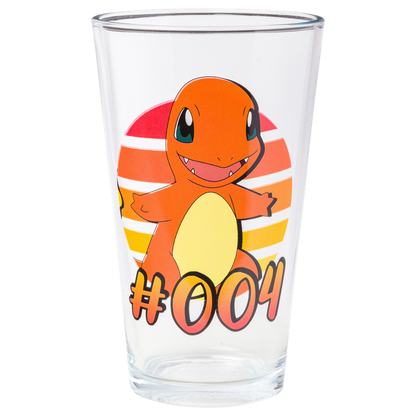 Pokémon Starter Gradients  4pc. 16oz. Pint Glass Set