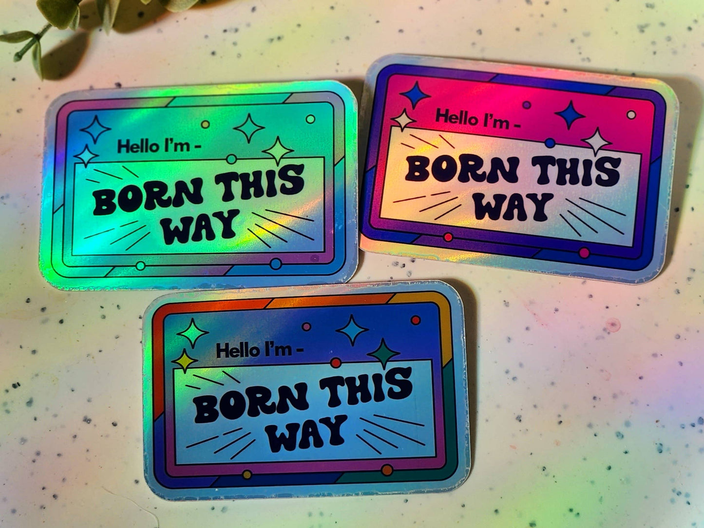 Born this way pride stickers
