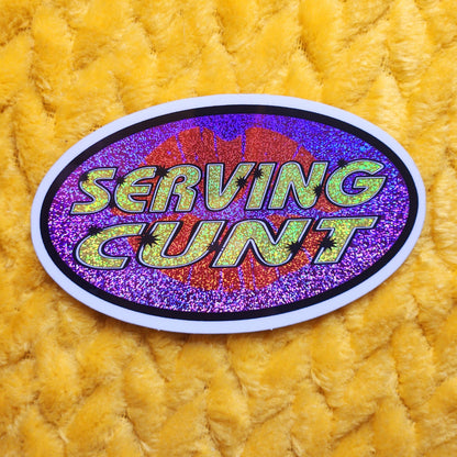 Serving cunt sticker
