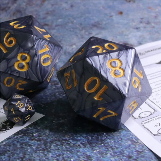 55mm Titan D20 - Black Pearl, Resin