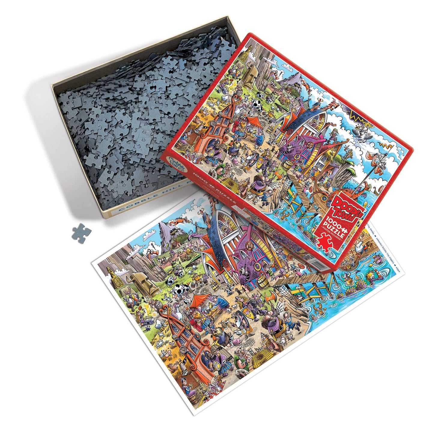 DoodleTown: Viking Village 1000pc puzzle